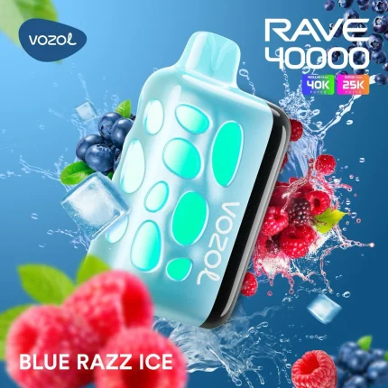 Vozol Rave 40000 Blue Razz Ice ürün görseli
